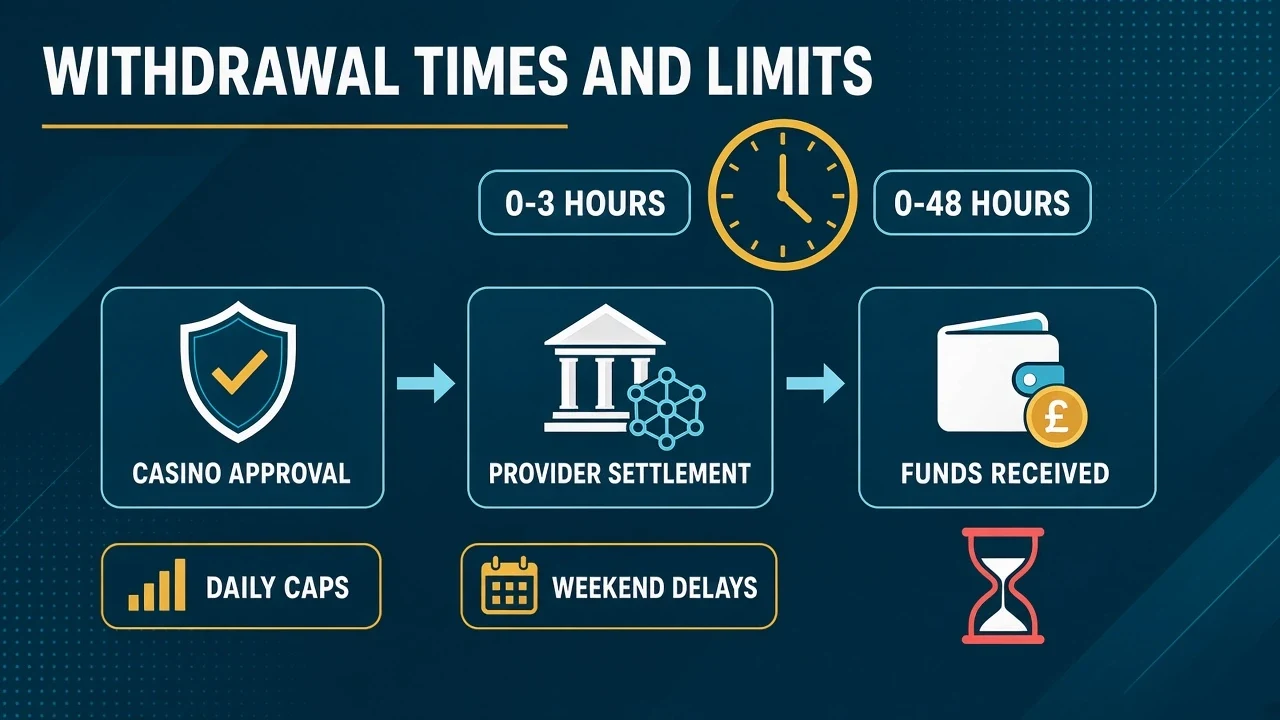 Withdrawal Times and Limits at Non GamStop Casinos